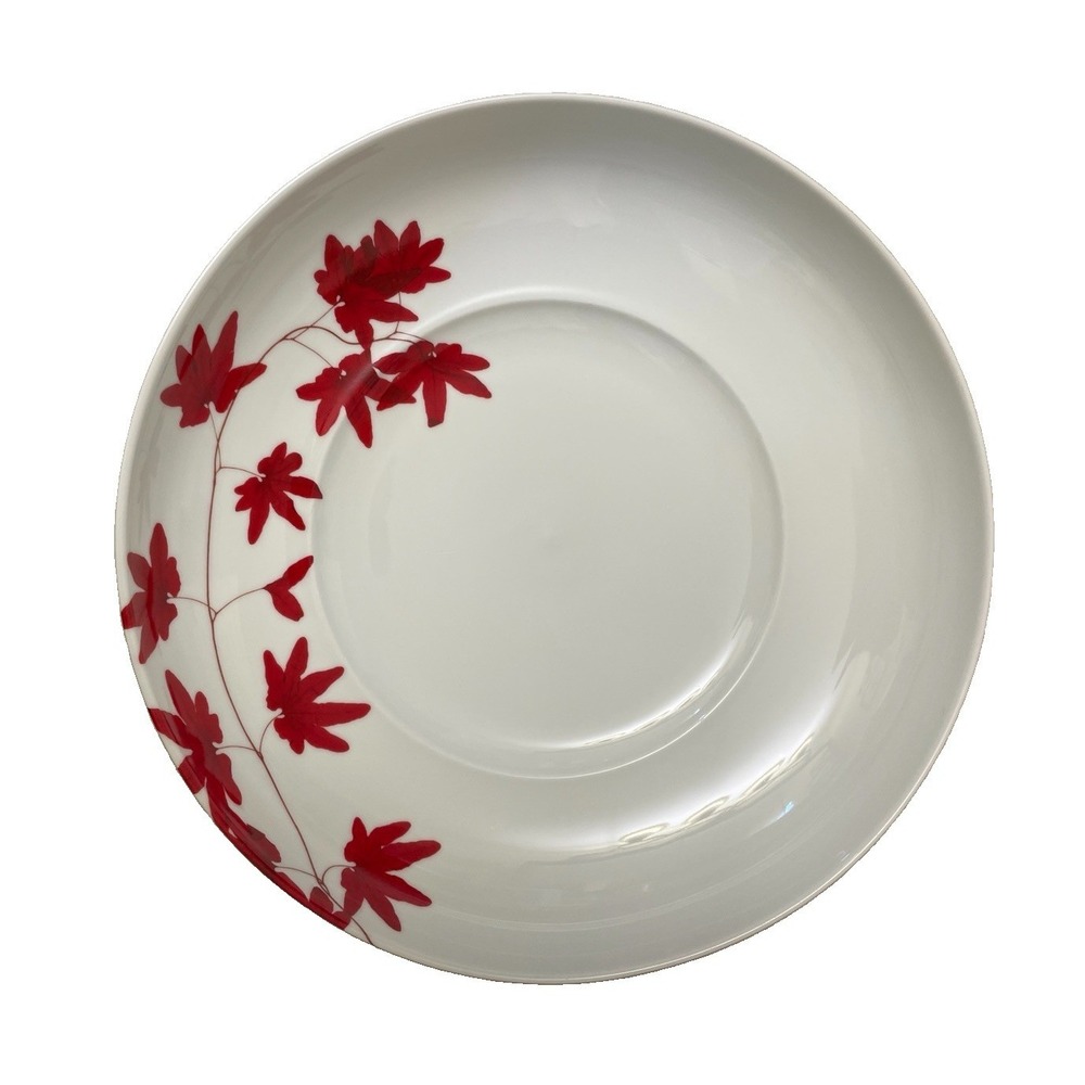 Mikasa Pure Red Pasta Serving Bowl 11 1/2" SL134 Maple Leaf Vine